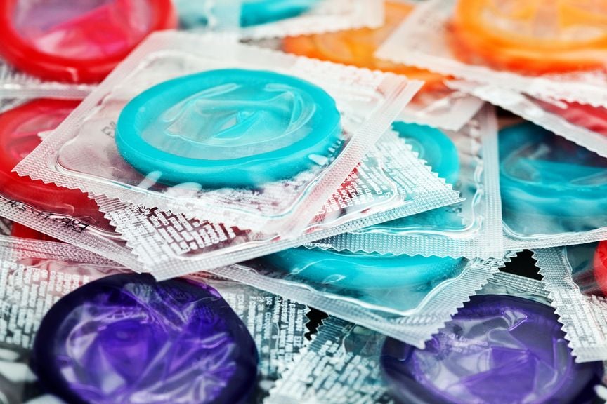 Farbige Kondome