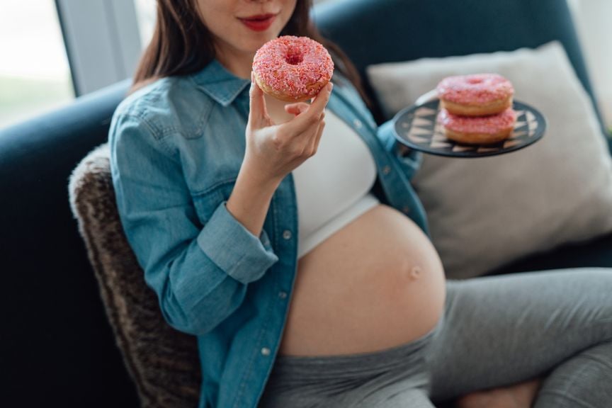 Schwanger mit Donuts