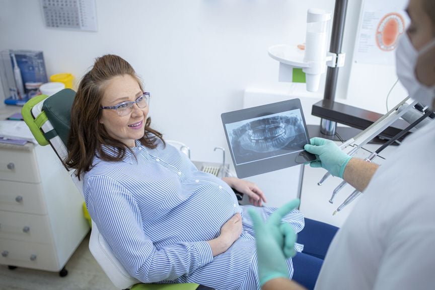 Röntgenaufnahme beim Zahnarzt