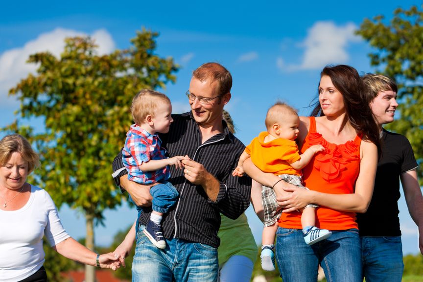 Familie macht einen Ausflug