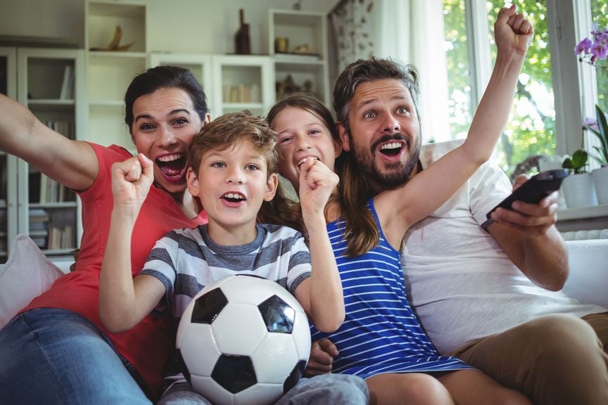 Famile, Fussball und Fernsehen 