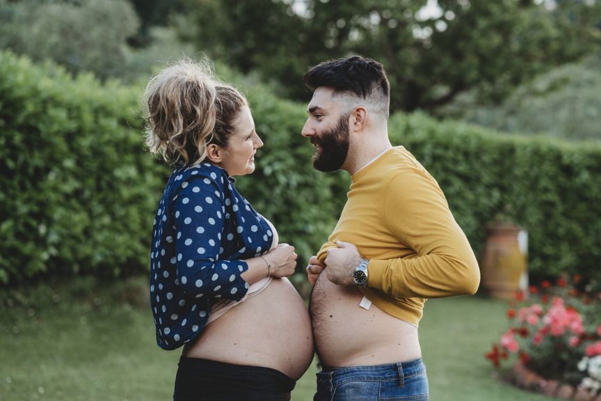 Bauchvergleich in der Schwangerschaft
