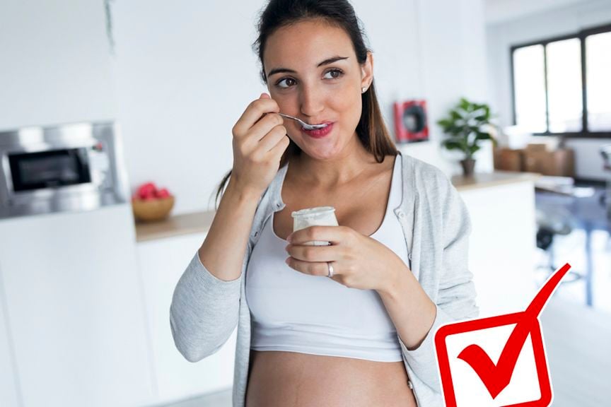 Milchprodukte während der Schwangerschaft mit Icon