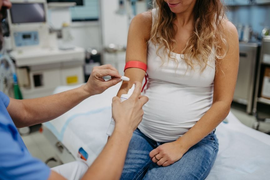 Blutentnahme bei einer Schwangeren