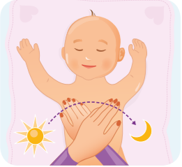 Illustration Babymassage