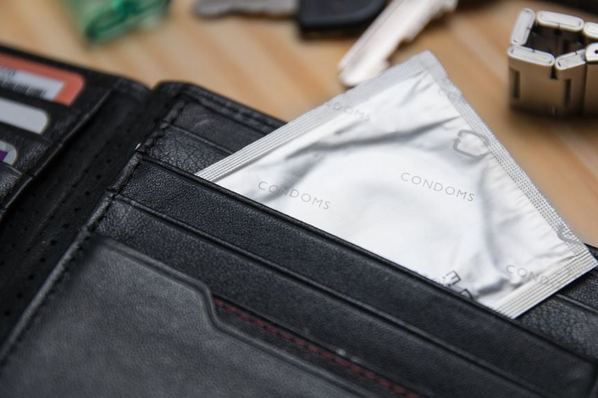 Kondom im Portemonnaie
